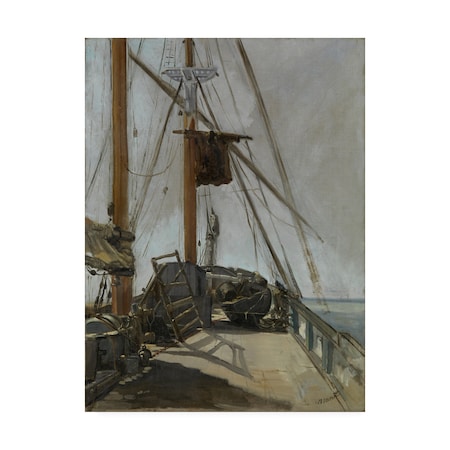 Manet 'The Ship Deck' Canvas Art,35x47